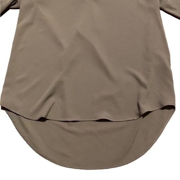 Perfect Peach Blouse Top V neck 3/4 Sleeve Grey Size Small - Picture 5 of 8